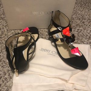 Jimmy Choo flat embellished sandals size 7
